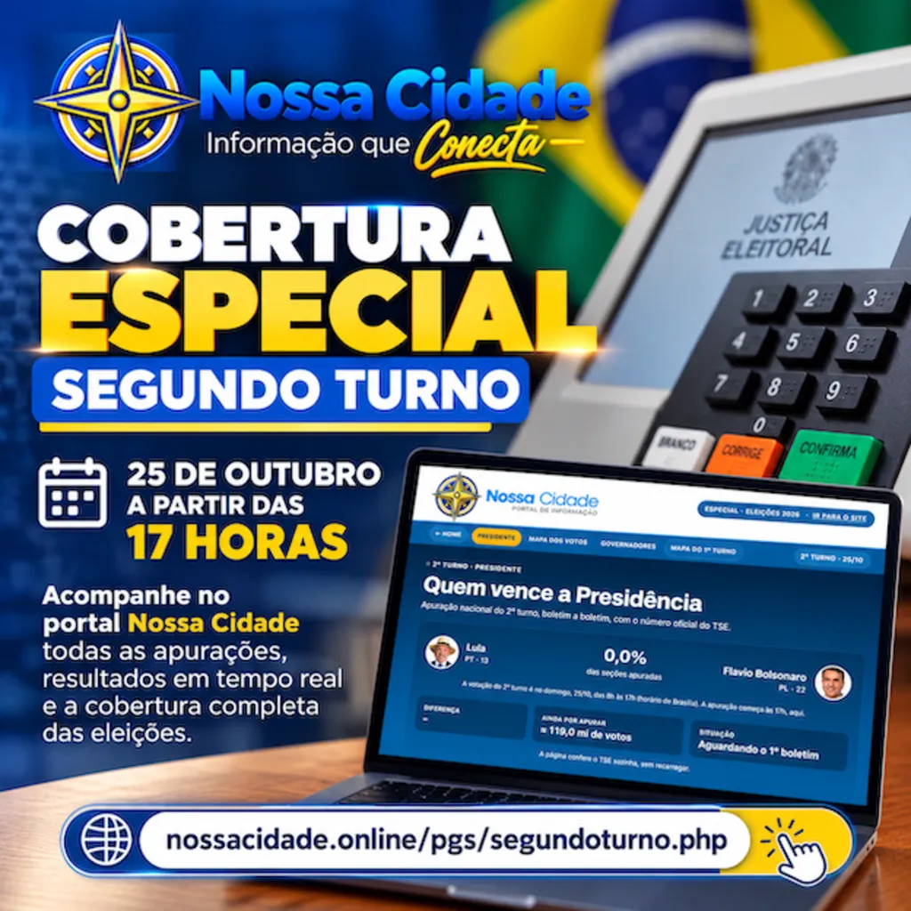 Fim de semana com duas transmissões ao vivo pelo canal do Nossa Cidade no Youtube. Crédito: Arte IA