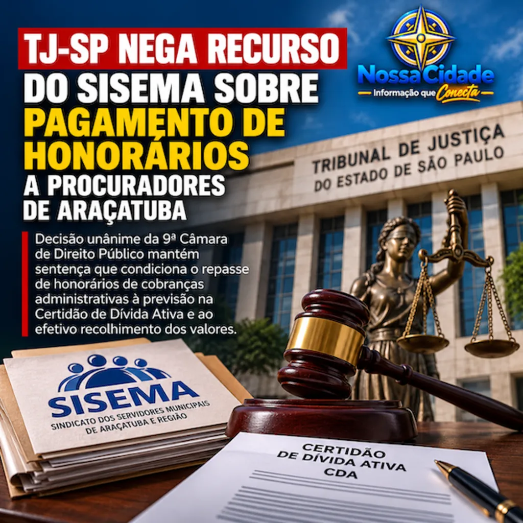 TJ-SP nega recurso do SISEMA sobre pagamento de honorários a procuradores de Araçatuba