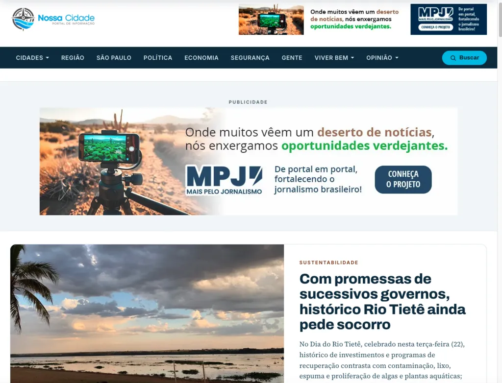 Nossa Cidade muda de plataforma e passa a integrar rede nacional de portais independentes